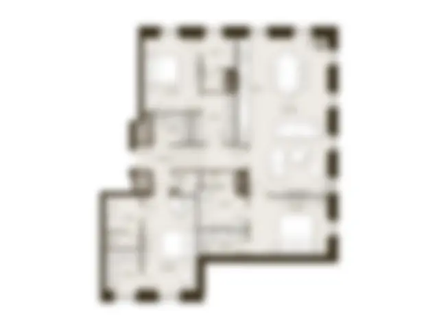 Планировка квартиры с тремя спальнями в особняке C, 138,00 м² — чёткую пришлём по запросу